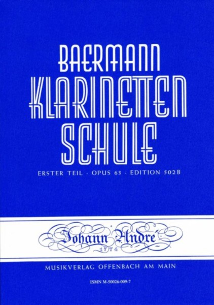Baermann Klarinettenschule op. 63  Erster Teil