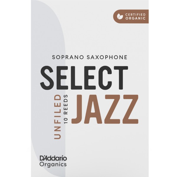 D'Addario Select Jazz Unfiled Sopransaxophon Blätter